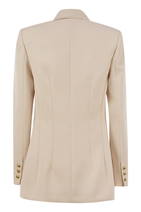 ELISABETTA FRANCHI Lightweight Slouchy Fit Crepe Jacket