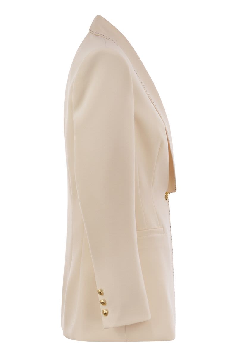 ELISABETTA FRANCHI Lightweight Slouchy Fit Crepe Jacket