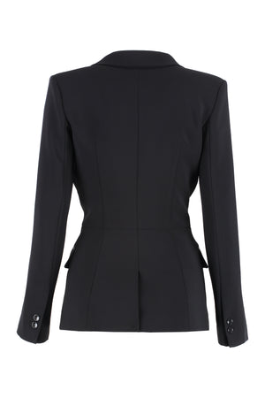 ELISABETTA FRANCHI Crepe Blazer with Satin Accents for Women