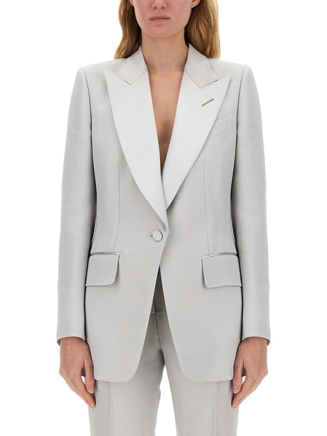 TOM FORD Single-Breasted Tuxedo Jacket for Women - Size 42 IT