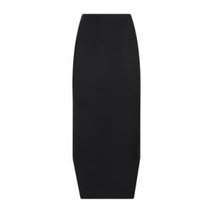 GIVENCHY Asymmetric Hem Wool Skirt