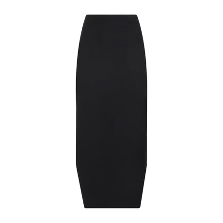 GIVENCHY Asymmetric Hem Wool Skirt