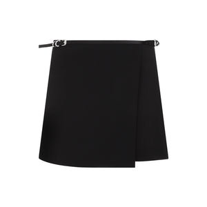 GIVENCHY Chic Wrap Mini Skirt with Adjustable Belt