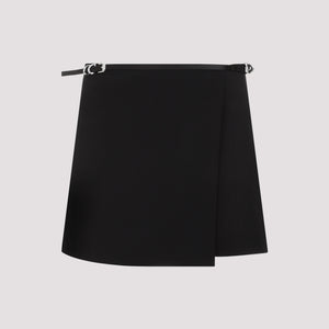 GIVENCHY Chic Wrap Mini Skirt with Adjustable Belt