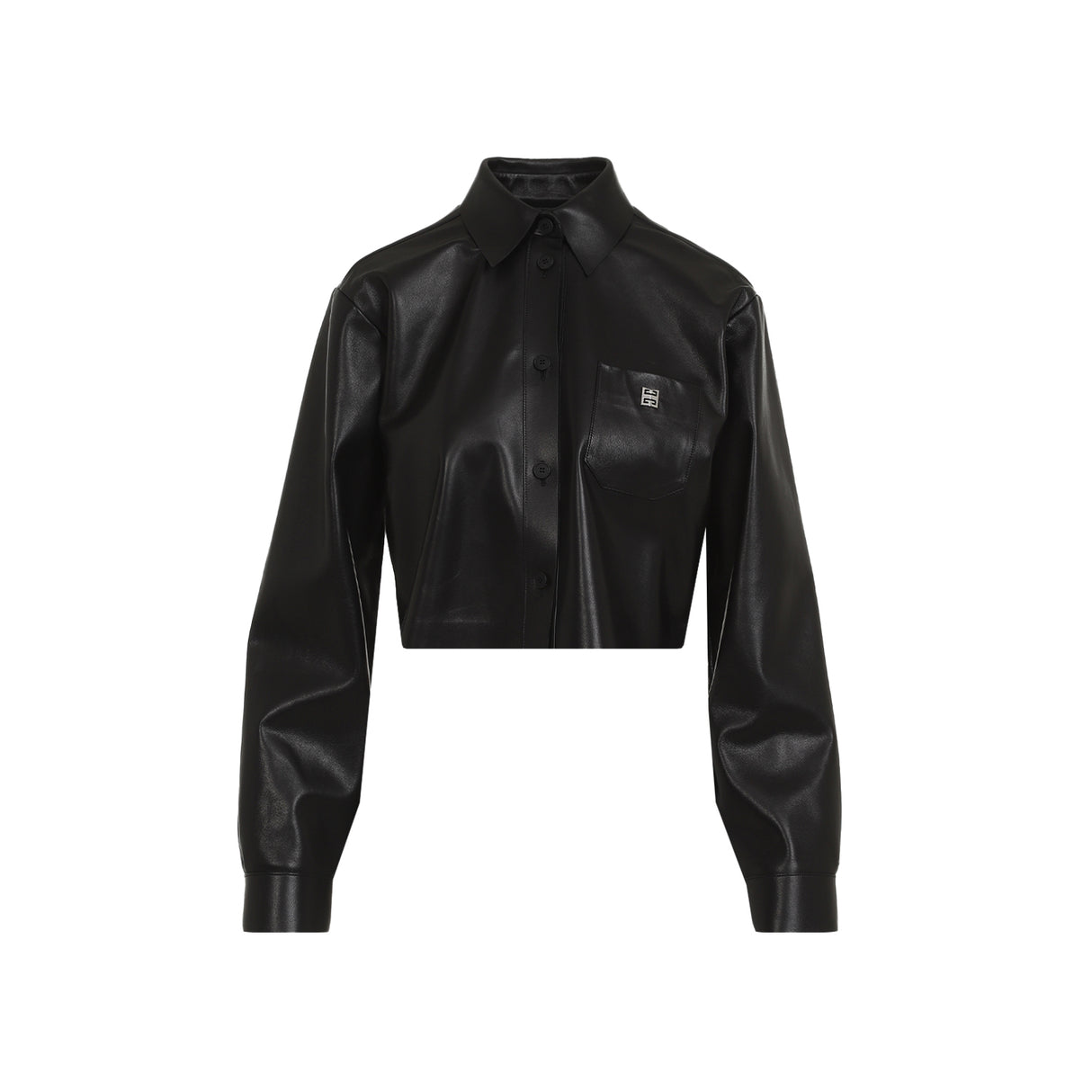 GIVENCHY Luxurious Cropped Leather Shirt for Women