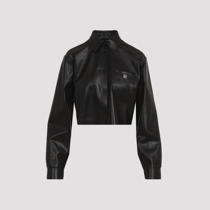 GIVENCHY Luxurious Cropped Leather Shirt for Women