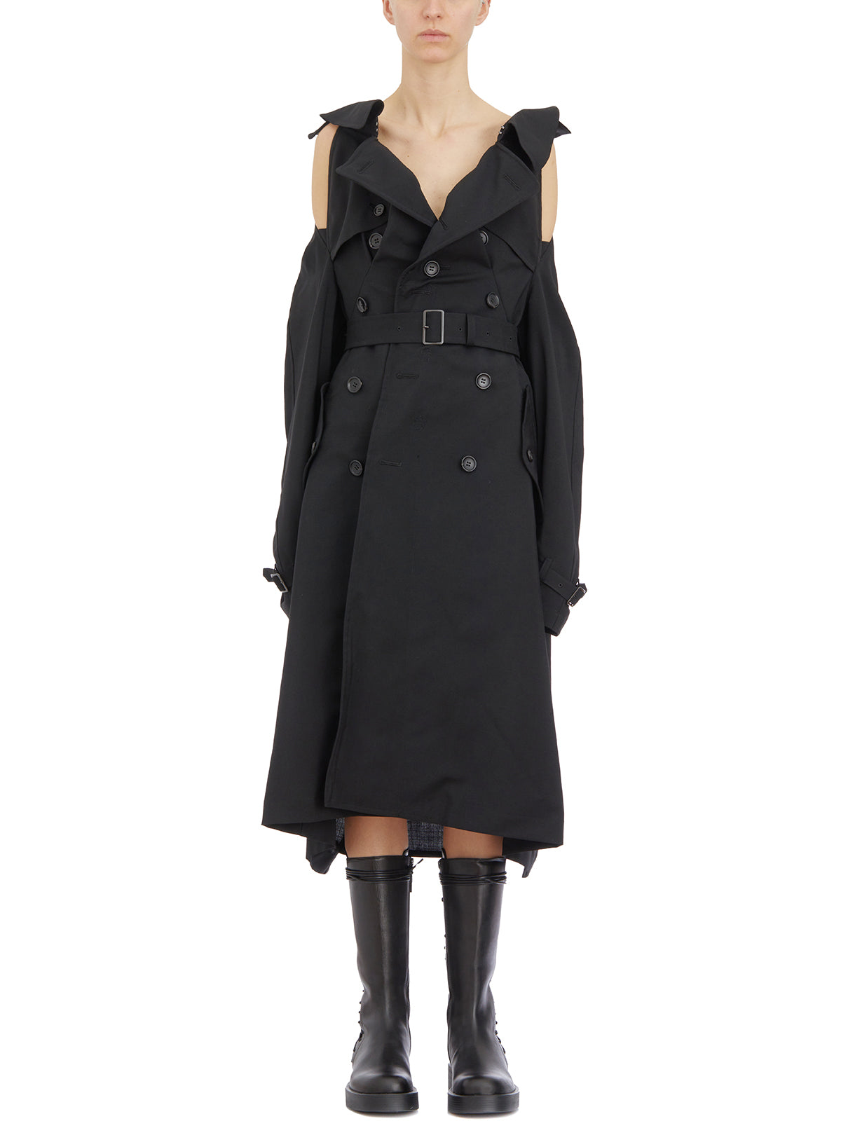 JUNYA WATANABE Mini Trench Coat with Removable Sleeves - Size S