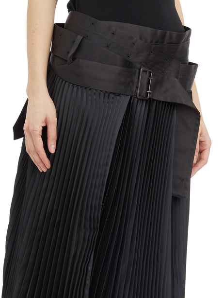 JUNYA WATANABE Plisse Mini Skirt with Belt - Size S