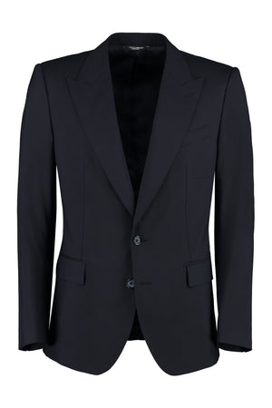 DOLCE & GABBANA STUNNING BLUE TWO-PIECE WOOL SUIT FOR MEN