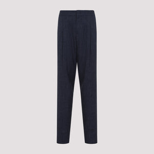 GIORGIO ARMANI Tailored Wool Blend Trousers for Men - SS25