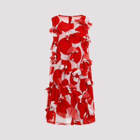 COMME DES GARÇONS Floral-Appliqué Mini Dress