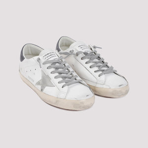 GOLDEN GOOSE メンズ用ホワイト＆グレーのスーパースタースニーカー - FW24コレクション