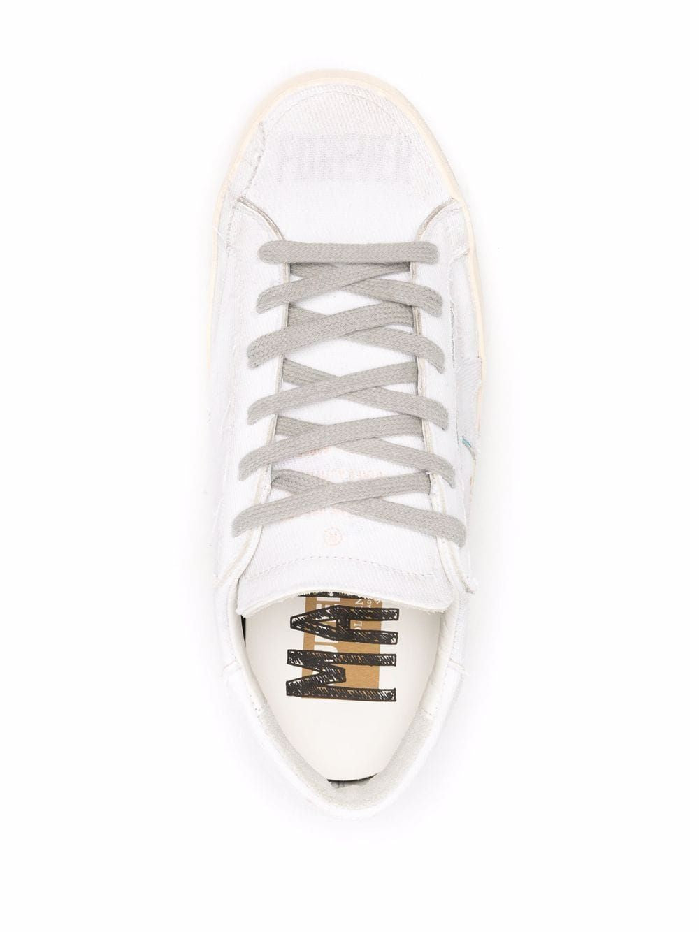 GOLDEN GOOSE SS23 Men's White and Multicolor Sneakers with Rubber Sole