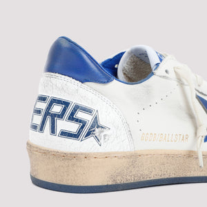 Men's Used-Effect Leather Golden Goose Sneakers with Contrasting Details