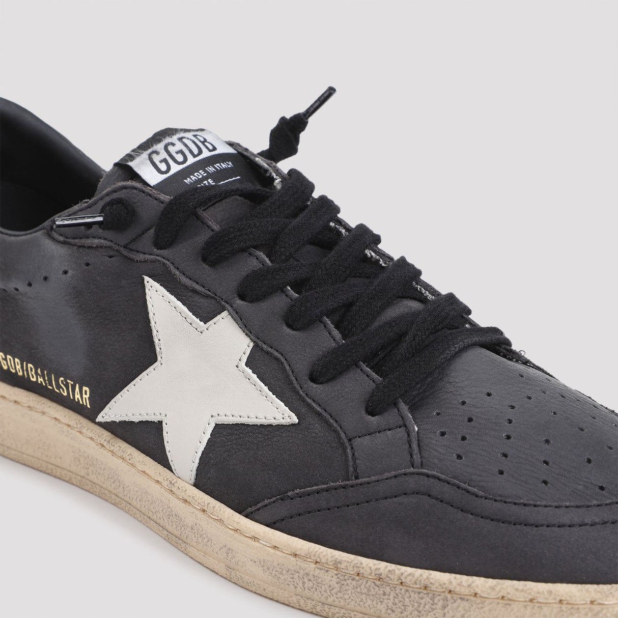 GOLDEN GOOSE メンズ ボールスター グレーレザースニーカー