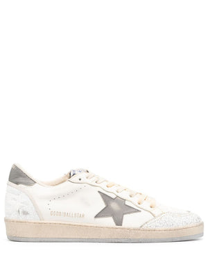 GOLDEN GOOSE メンズホワイトレザースニーカー（ロゴ入りパーフォレーショントウ）