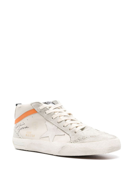 GOLDEN GOOSE メンズ ミッドスター ヴィンテージレザー スニーカー