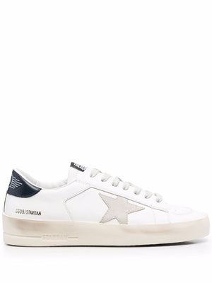 GOLDEN GOOSE メンズ 白色 ローカット スニーカー 青い星柄