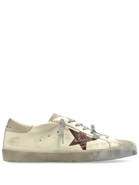 GOLDEN GOOSE Star-Studded Leather Sneakers for Men