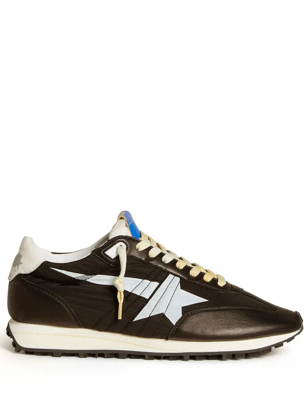 GOLDEN GOOSE Marathon Sneakers with Black Nylon Upper and White Star