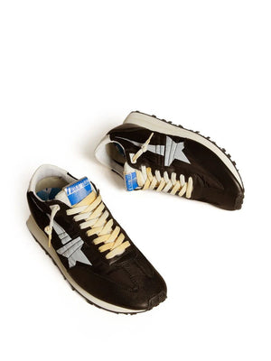 GOLDEN GOOSE Marathon Sneakers with Black Nylon Upper and White Star