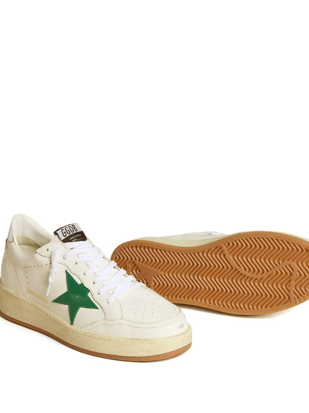 GOLDEN GOOSE Men's Ball Star 2 Sneakers with Leather Star and Metallic Heel Tab