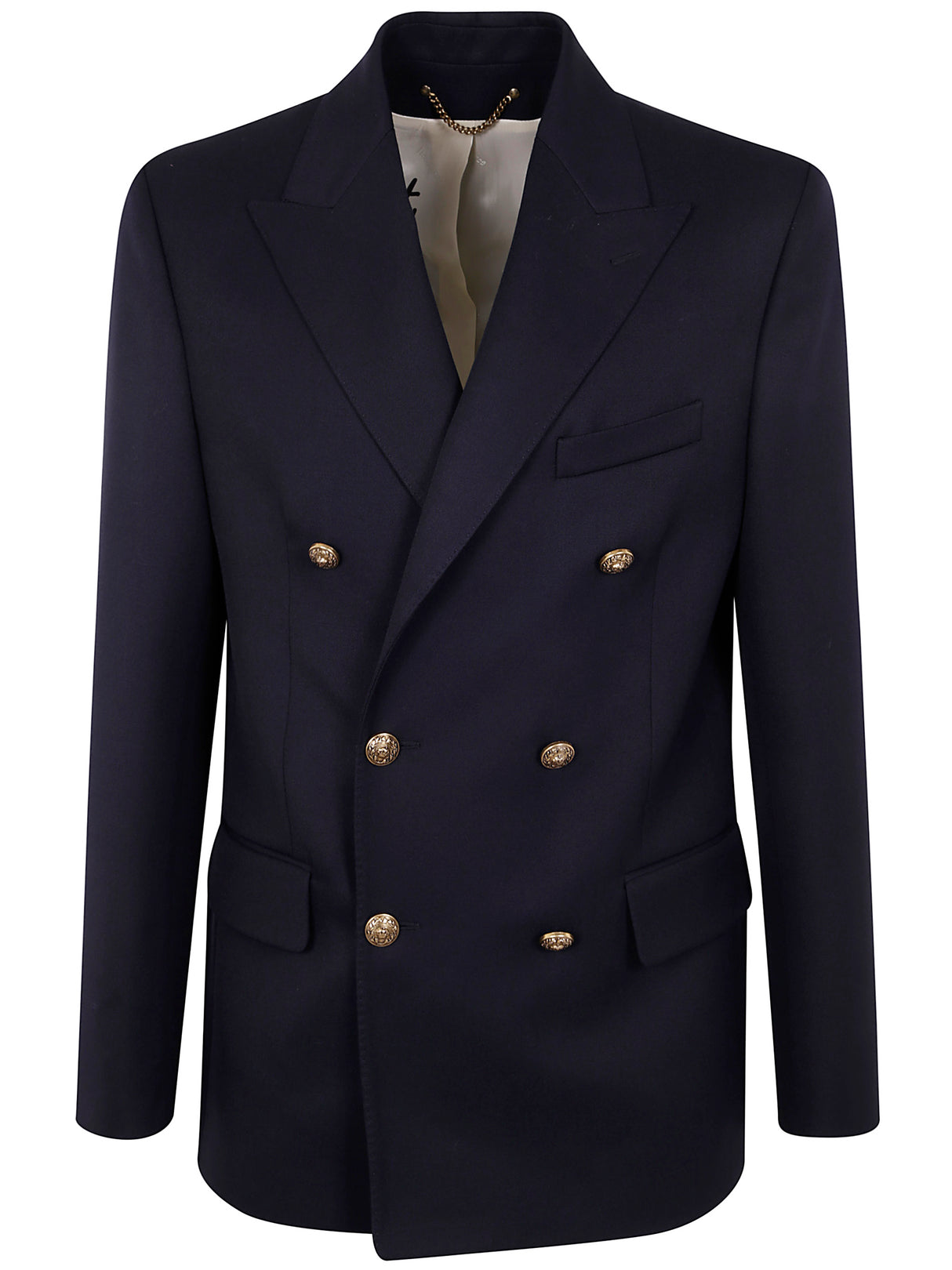 GOLDEN GOOSE Double Breasted Blazer in Compact Gabardine Wool