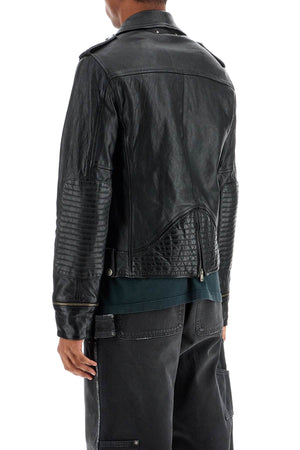 GOLDEN GOOSE Men's Waxed Leather Classic Chiodo Jacket