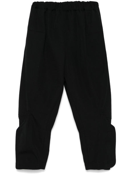 COMME DES GARÇONS Fitted Black Wool Pants with Elastic Waistband