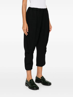 COMME DES GARÇONS Fitted Black Wool Pants with Elastic Waistband