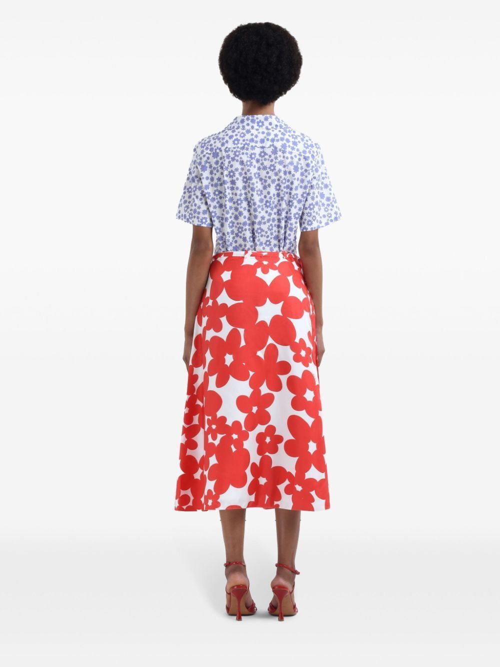 MARNI Floral Print Midi Skirt