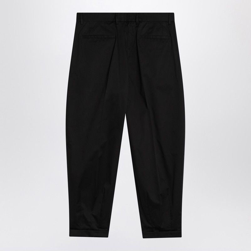 DOLCE & GABBANA Double-Pleated Cotton Trousers for Men