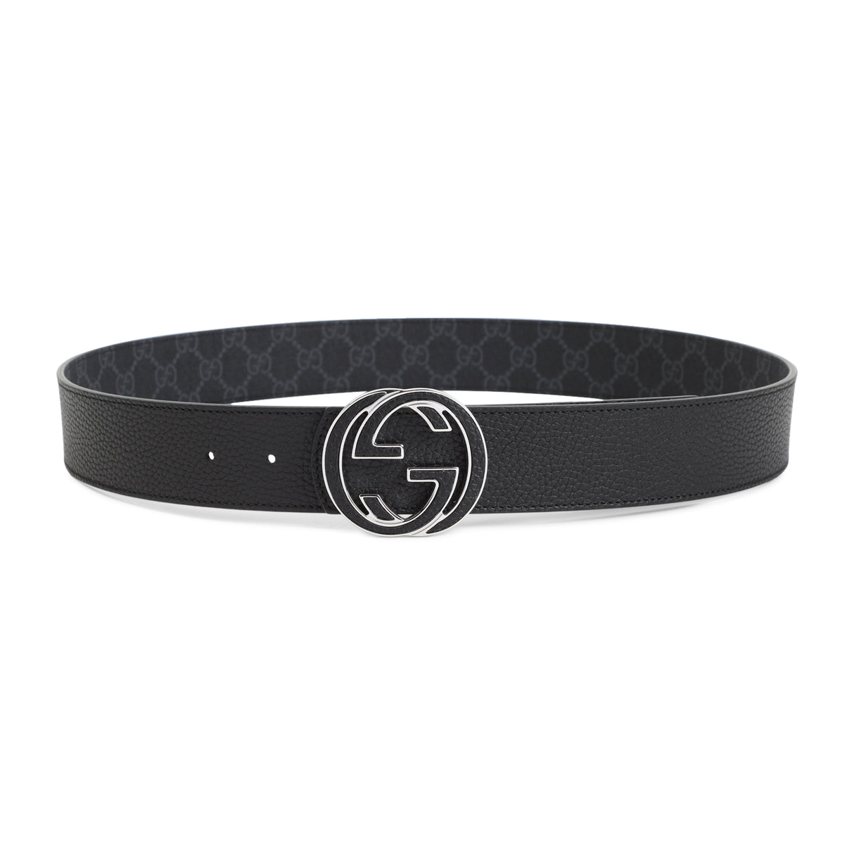 GUCCI Grained Leather Belt - 4cm Height