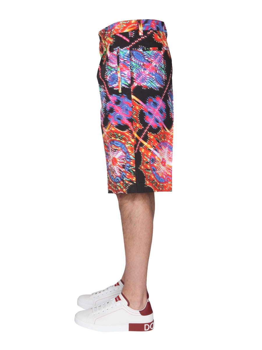 DOLCE & GABBANA Men's Luminary Print Bermuda Shorts