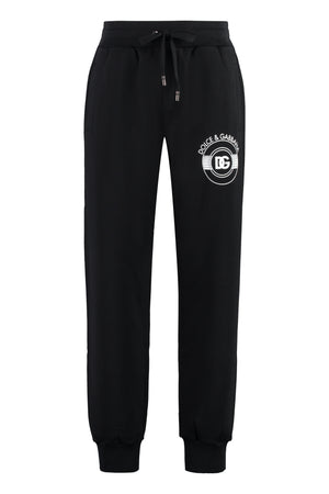 DOLCE & GABBANA Side Pocket Black Cotton Sweatpants - FW23 Collection