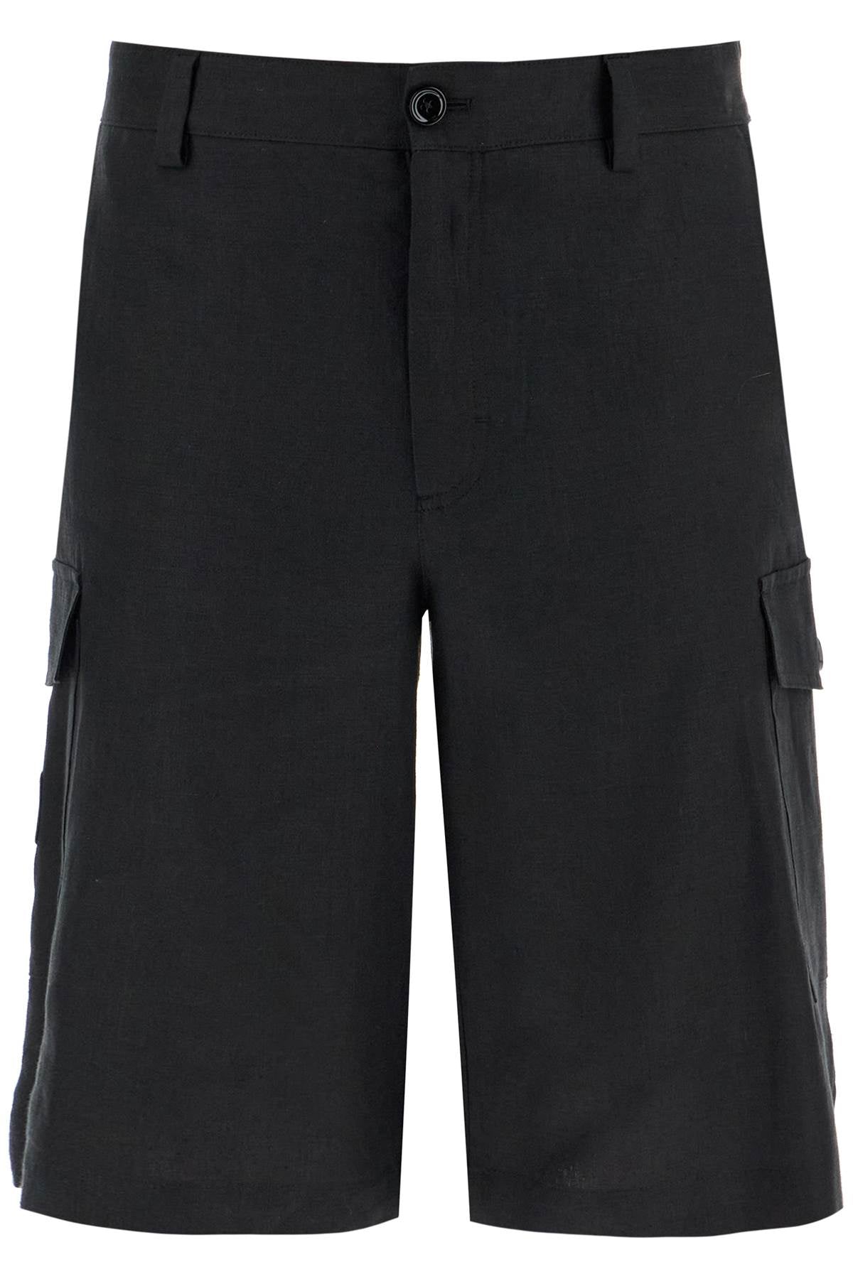 DOLCE & GABBANA Linen Cargo Bermuda Shorts for Men