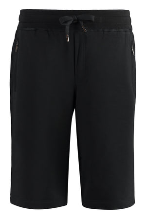 DOLCE & GABBANA Men's Stylish Jogging Bermuda Shorts with Logo Plaque