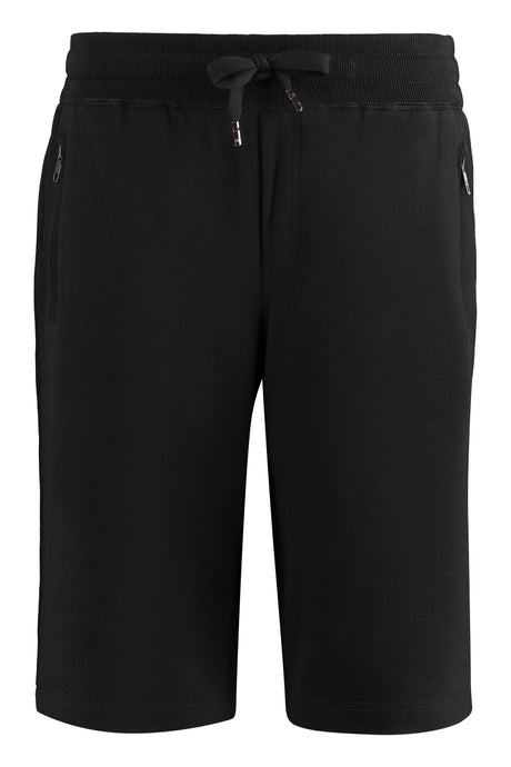 DOLCE & GABBANA Men's Stylish Jogging Bermuda Shorts with Logo Plaque