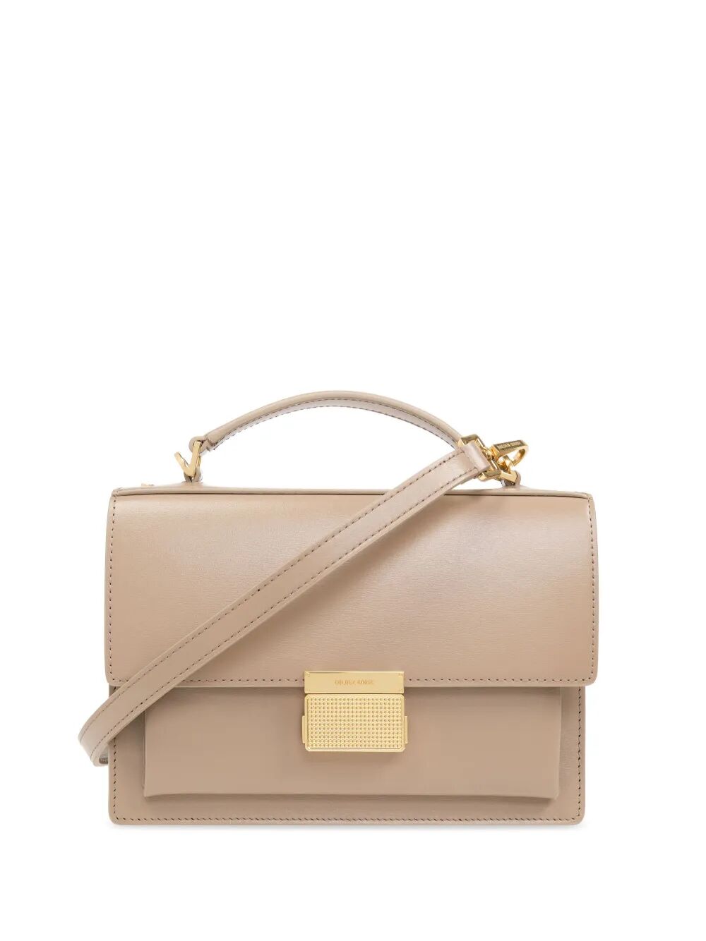 GOLDEN GOOSE Mini Handbag with Palmellato Leather and Gold Metal Details