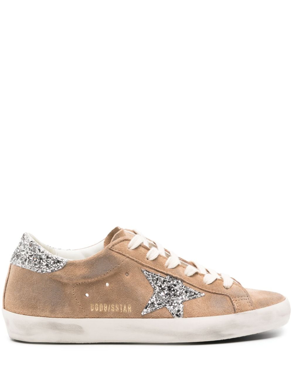 GOLDEN GOOSE Suede Upper Glitter Star Sneakers - Women's