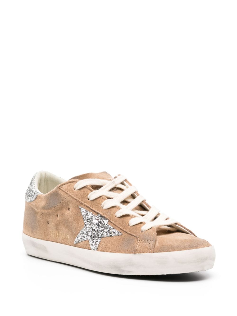 GOLDEN GOOSE Suede Upper Glitter Star Sneakers - Women's