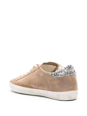 GOLDEN GOOSE Suede Upper Glitter Star Sneakers - Women's