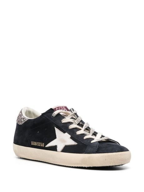 GOLDEN GOOSE スーパースター 青と銀のスニーカー