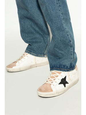 GOLDEN GOOSE Glittering Leather Upper Sneakers for Women