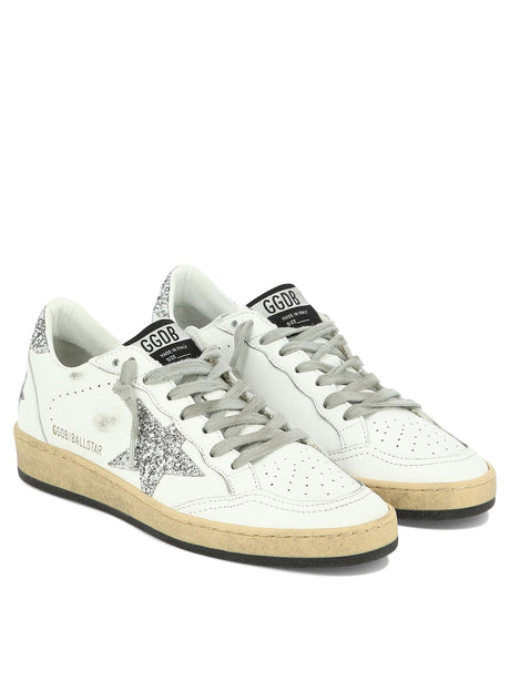 GOLDEN GOOSE メタリックグリッター付きロートップスニーカー