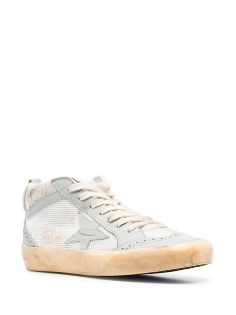 GOLDEN GOOSE Mid Star Net & Vintage Leather Sneakers for Women