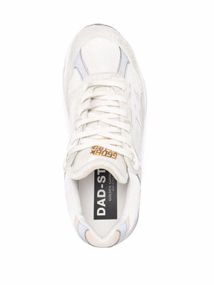 GOLDEN GOOSE Women's Lace-Up Sneakers with White Leather Panel Design