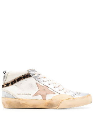 GOLDEN GOOSE Mid Star Sneakers for Women - Trendy Leopard Print