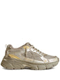 GOLDEN GOOSE Laminated Leather Suede Sneakers with Unique TPU Star Net Heel