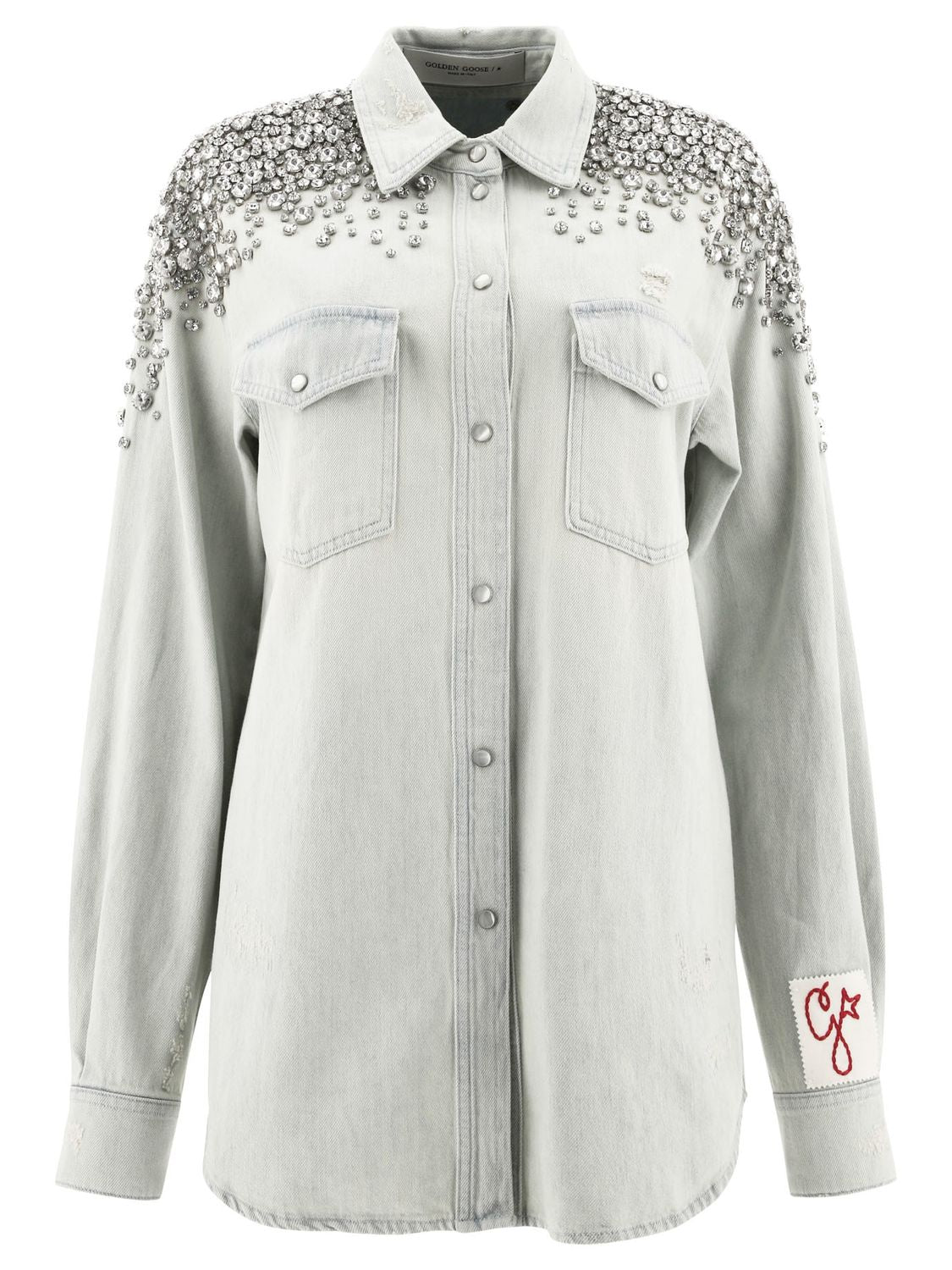 GOLDEN GOOSE Bleached Washed Boyfriend Shirt for Women